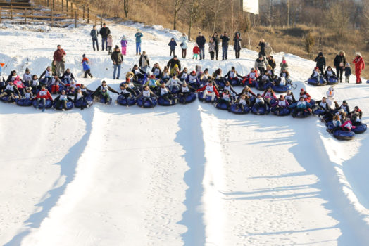 Наймасовіший спуск на сноутюбах на рекорд України